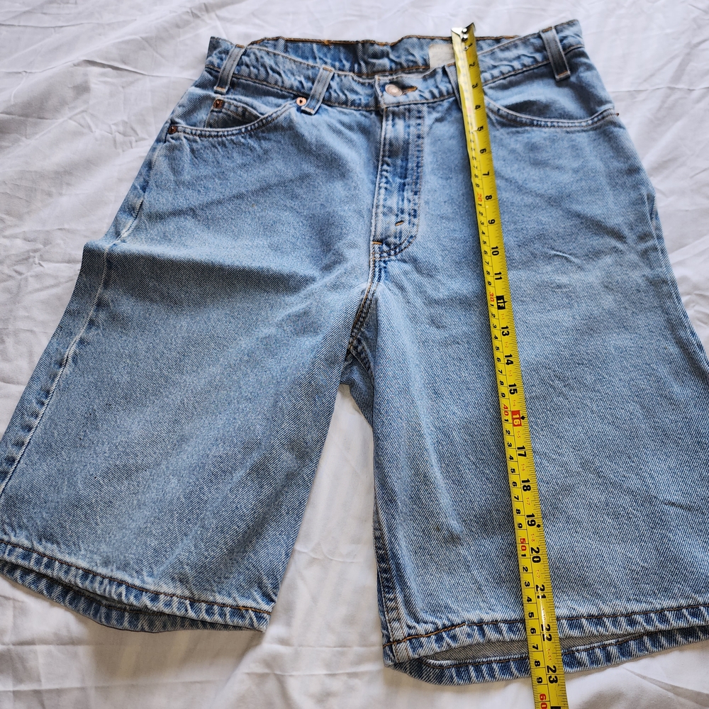 Vtg Levis 560 Jean Denim Blue Shorts Men's Orange Tab Size 32 Is Used - Picture 11 of 14